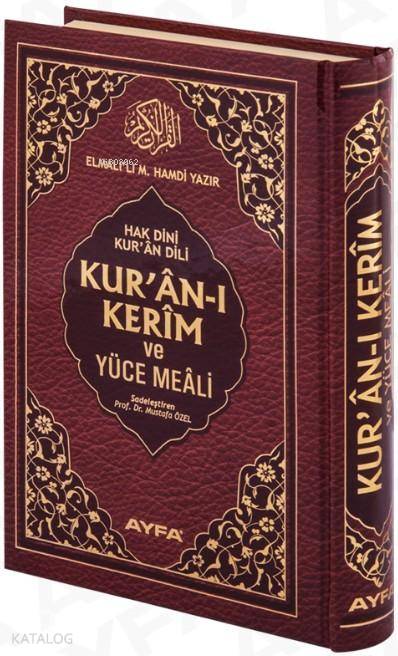 Kur'an-ı Kerim ve Yüce Meali (Ayfa-112, Hafız Boy, Ciltli, 17 Satır); Hak Dini Kur'an Dili