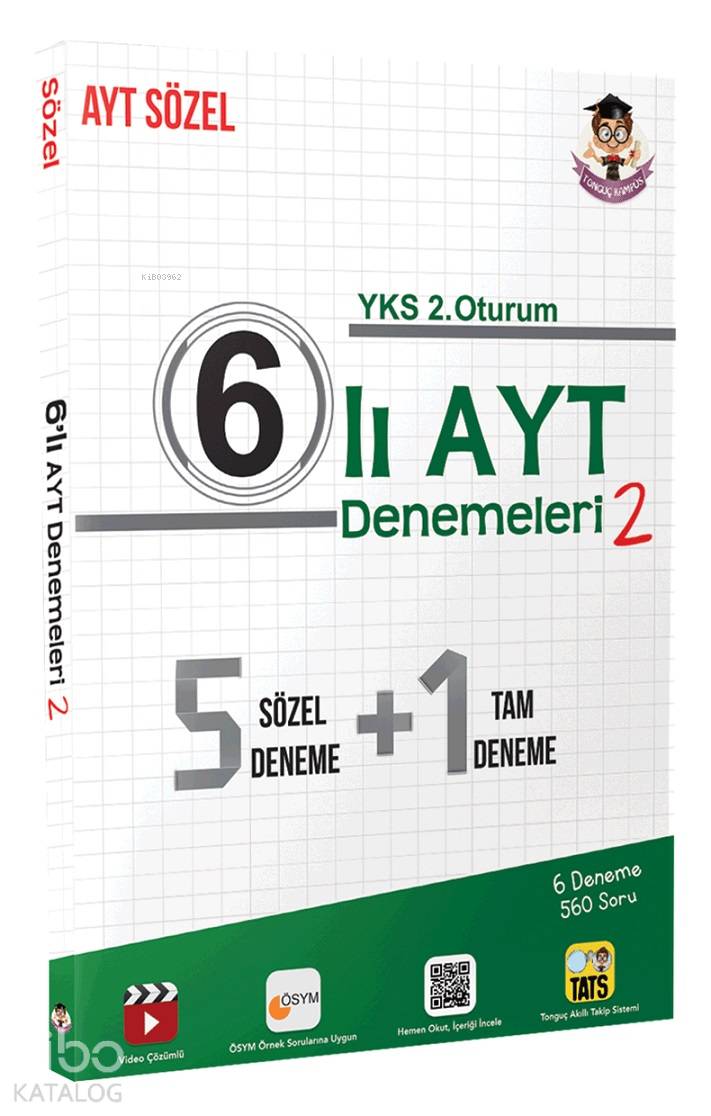 6'lı AYT Denemeleri Sözel 2; Türk Dili ve Edebiyatı, Tarih, Coğrafya, Felsefe, Mantık