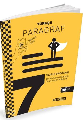 Hız Yayınları 7. Sınıf Türkçe Paragraf Soru Bankası Tamamı Video Çözümlü Hız 