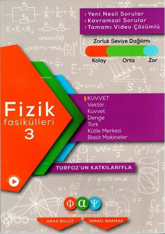 Fiziksel Alan Yayınları Fizik Fasikülleri 3 Kuvvet Fiziksel Alan 