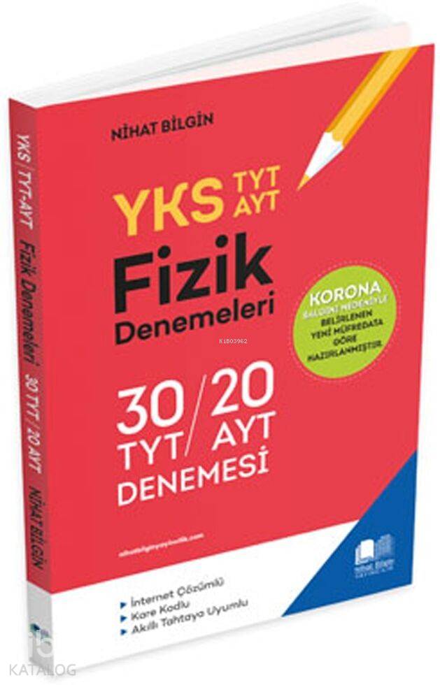 Nihat Bilgin Yayınları TYT AYT Fizik Denemeleri 2020 Özel Nihat Bilgin 