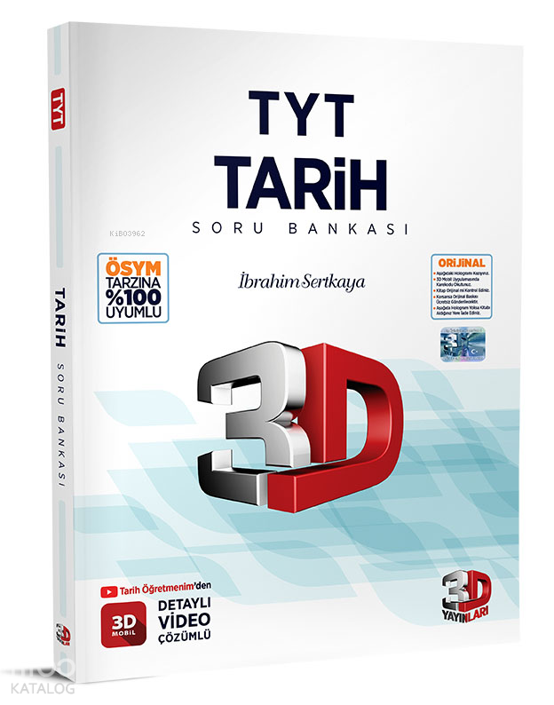  Çözüm Yayınları TYT Tarih Soru Bankası 3D Çözüm | Murat Usta | 3D Yayınları (Hazırlık) | 9786051943107 | 