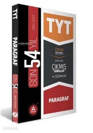 A Yayınları TYT Paragraf Son 54 Yılın Çıkmış Soruları ve Ayrıntılı Çözümleri A 