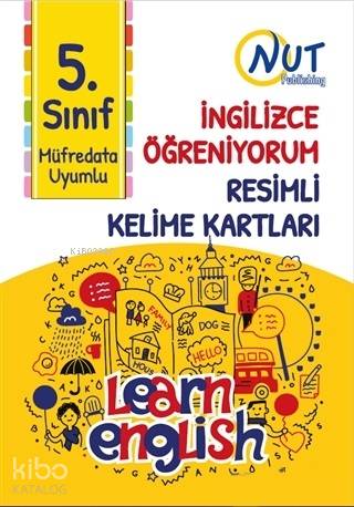  5 Sınıf İngilizce Öğreniyorum Resimli Kelime Kartları | Kolektif | Nut Publishing | 9786057671578 | 
