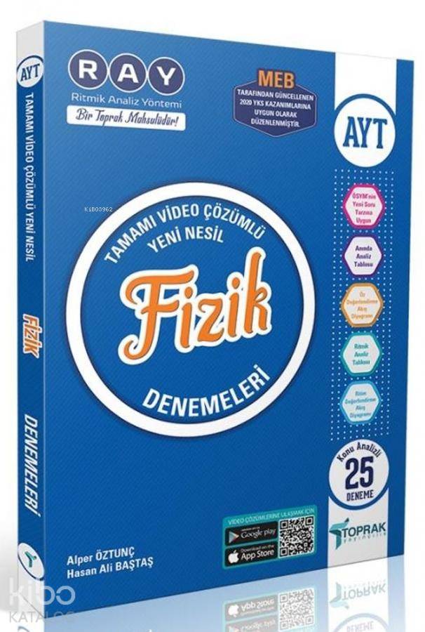 Toprak Yayınları AYT Fizik Konu Analizli 25 Deneme 2020 Uyumlu Toprak Y