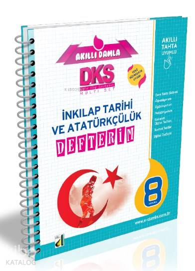  DKS 4B TC İnkılap Tarihi ve Atatürkçülük Defterim 8 Sınıf | Mehmet Üzmez | Damla Yayınevi | 9786051746364 | 