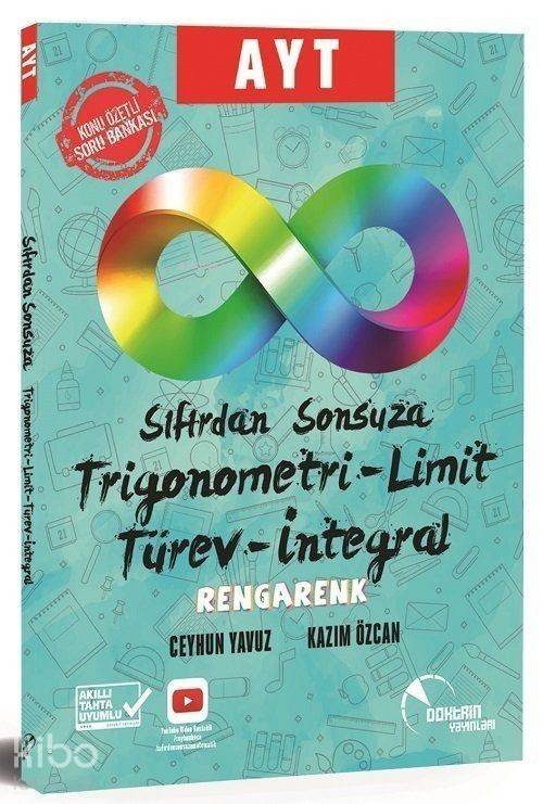 Doktrin Yayınları AYT Sıfırdan Sonsuza Trigonometri Limit Türev İntegral Rengarenk Konu Özetli Soru Bankası Doktrin 