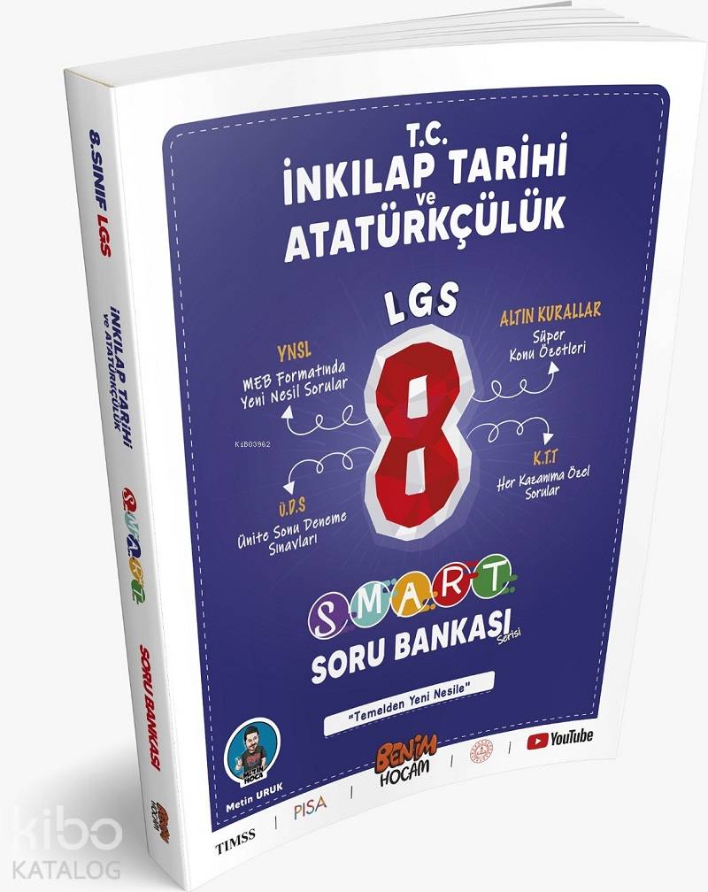 LGS 8.Sınıf Smart Serisi TC. İnkılap Tarihi ve Atatürkçülük Soru Bankası Benim Hocam Yayınları
