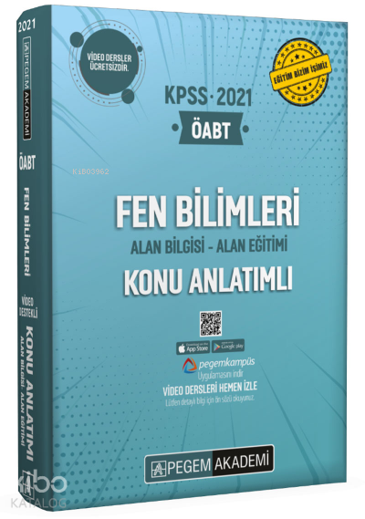 2021 KPSS ÖABT Fen Bilimleri Video Destekli Konu Anlatımlı Modüler Set ( 4 Kitap Takım ) Alan Bilgisi - Alan Eğitimi