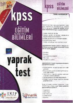 KPSS Eğitim Bilimleri; Yaprak Test