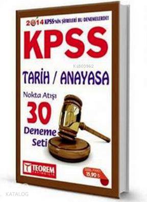 KPSS Tarih Anayasa Nokta Atışı 30 Deneme Seti