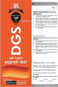 DGS Çek Kopar Yaprak Test 2016