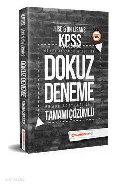 2018 KPSS Lise Ön Lisans Dokuz Deneme Tamamı Çözümlü
