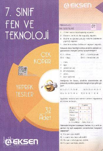  7Sinif Fen Ve Teknoloji Çek Kopar YT Eksen | 7Sinif Fen Ve Teknoloji Çek Kopar YT Eksen | Karışık Eksikler | 9786053800071 