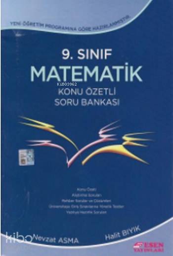 Esen Yayınları 9. Sınıf Matematik Konu Özetli Soru Bankası Esen 