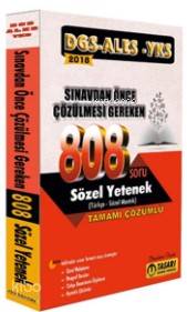 2018 DGS ALES YKS Öncesi Çözülmesi Gereken 808 Sözel Yetenek Çözümlü Soru