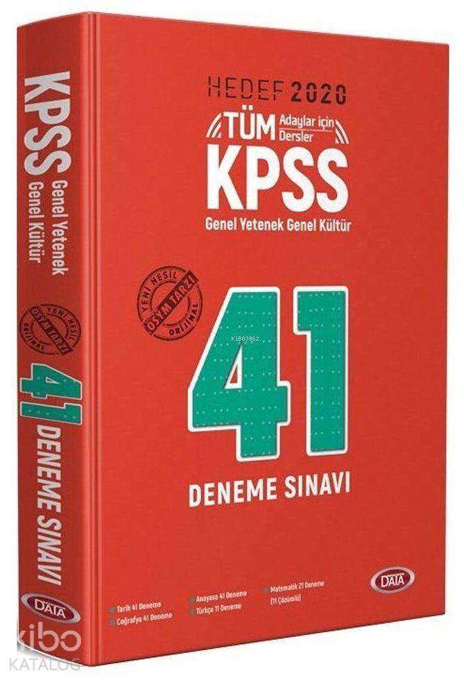 Data Yayınları 2020 KPSS Genel Yetenek Genel Kültür 41 Deneme