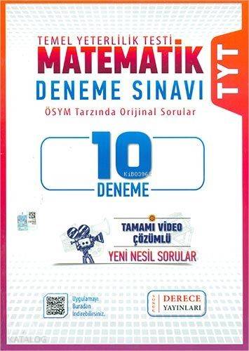 Sonuç Derece Yayınları TYT Matematik 10 Deneme Sınavı Sonuç Derece