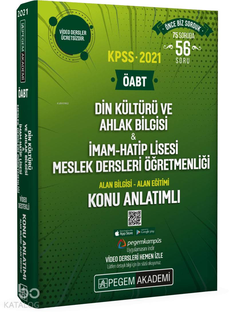 2021 ÖABT Din Kültürü ve Ahlak Bilgisi-İmam Hatip Meslek Dersleri Öğretmenliği Konu Anlatım