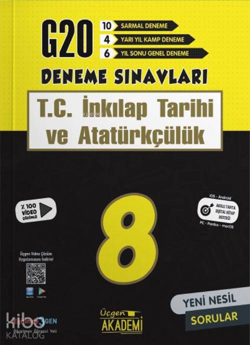  8 Sınıf TC İNKILAP TARİHİ VE ATATÜRKÇÜLÜK 20 li Deneme Sınavı | 8 Sınıf TC İNKILAP TARİHİ VE ATATÜRKÇÜLÜK 20 li Deneme Sınavı | Üçgen Akademi (Hazırlık) | 9786257152105 