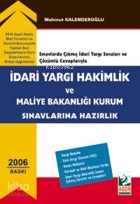  İdari Yargı Hakimlik ve Maliye Bakanlığı Kurum Sınavlarına Hazırlık | Mahmut Kalenderoğlu | Agon Yayıncılık | 9789750202308 | 