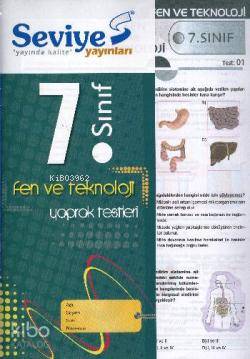 7. Sınıf Fen ve Teknoloji Yaprak Test
