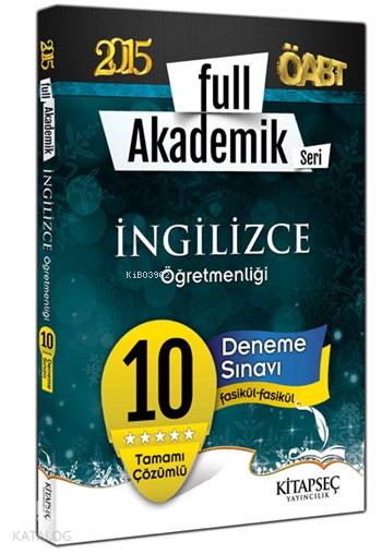 ÖABT İngilizce Öğretmenliği Full Akademik Tamamı Çözümlü 10 Fasikül Deneme 2015