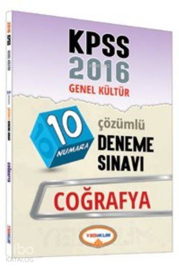 KPSS Genel Kültür Coğrafya 10 Numara Çözümlü Deneme Sınavı 2016