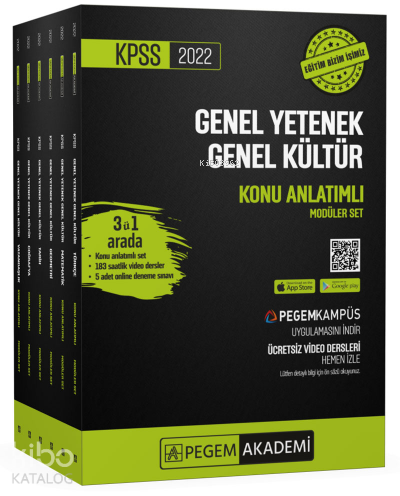 2022 KPSS Genel Yetenek Genel Kültür Konu Anlatımlı Modüler Set (6 Kitap);En Güncel Video Dersler + 5 Adet Online Deneme Sınavı