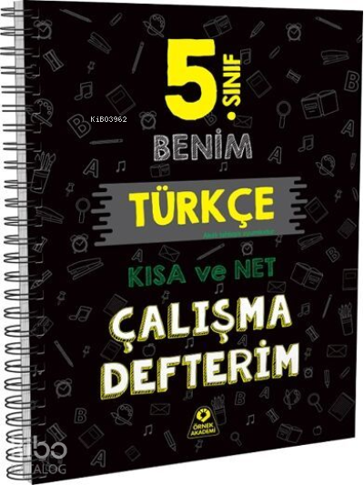 5. Sınıf Benim Türkçe Çalışma Defterim