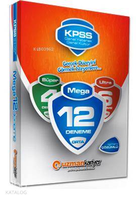 KPSS Genel Yetenek & Kültür Mega 12 Deneme Çözümlü