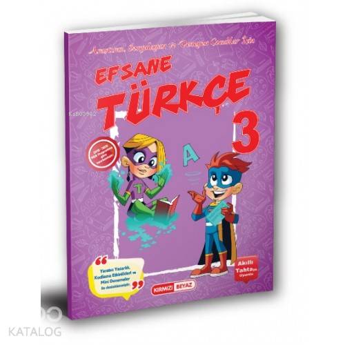Kırmızı Beyaz Yayınları 3. Sınıf Efsane Türkçe Kırmızı Beyaz 