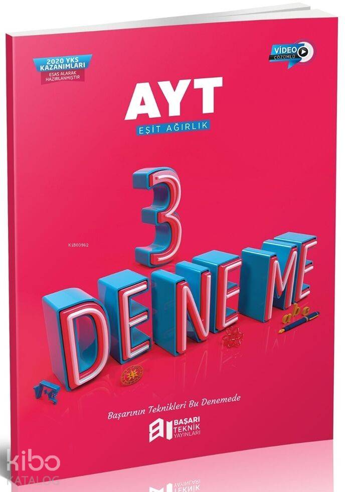 Başarı Teknik Yayınları AYT Eşit Ağırlık 3 Deneme 2020 Özel Başarı Teknik 