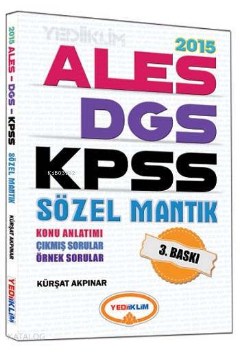 2015 KPSS - ALES - DGS Sözel Mantık Konu Anlatımlı