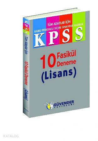 KPSS 10 Fasikül Deneme (Lisans)