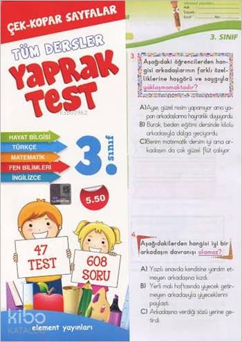 3. Sınıf Tüm Dersler Yaprak Test