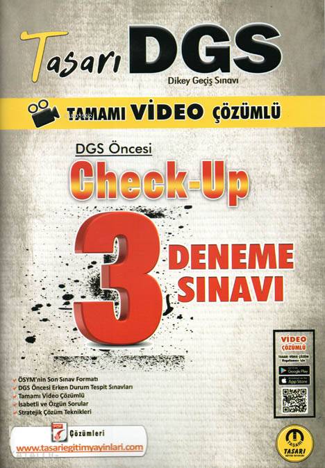  DGS Öncesi Check Up Video Çözümlü 3 Deneme | DGS Öncesi Check Up Video Çözümlü 3 Deneme | Kolektif | Tasarı Yayınları | 9789944351720 