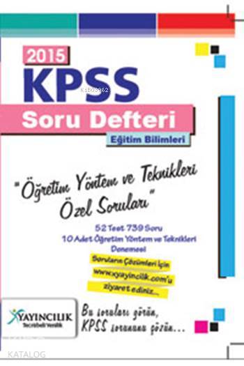 KPSS Öğretim Yöntem ve Teknikleri Soru Defteri Web Destekli