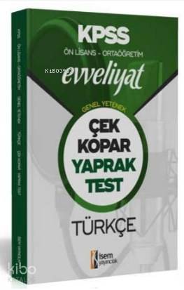 İsem 2020 Evveliyat KPSS Genel Yetenek Ortaöğretim Ön Lisans Türkçe Çek Kopar Yaprak Test İsem Yayın