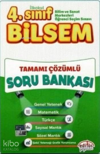Editör Yayınları 4. Sınıf Bilsem Tüm Dersler Tamamı Çözümlü Soru Bankası Editör 