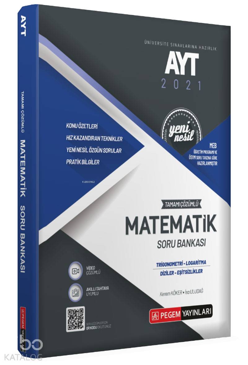 Üniversite Sınavlarını Hazırlık AYT Tamamı Çözümlü Matematik (Trigonometri-Logaritma-Diziler); Eşitsizlikler Soru Bankası