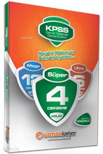 KPSS Genel Yetenek & Kültür Süper 4 Deneme Çözümlü