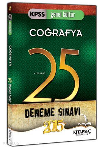 KPSS Coğrafya 25 Deneme Sınavı 2015
