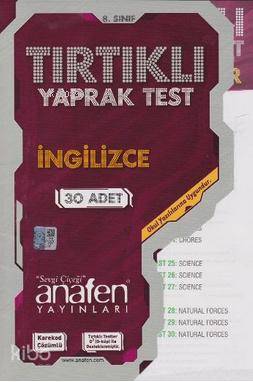 8. Sınıf İngilizce Tırtıklı Yaprak Test