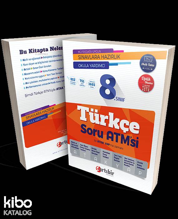 Artıbir Yayınları 8. Sınıf LGS Türkçe Soru ATM si Artıbir 