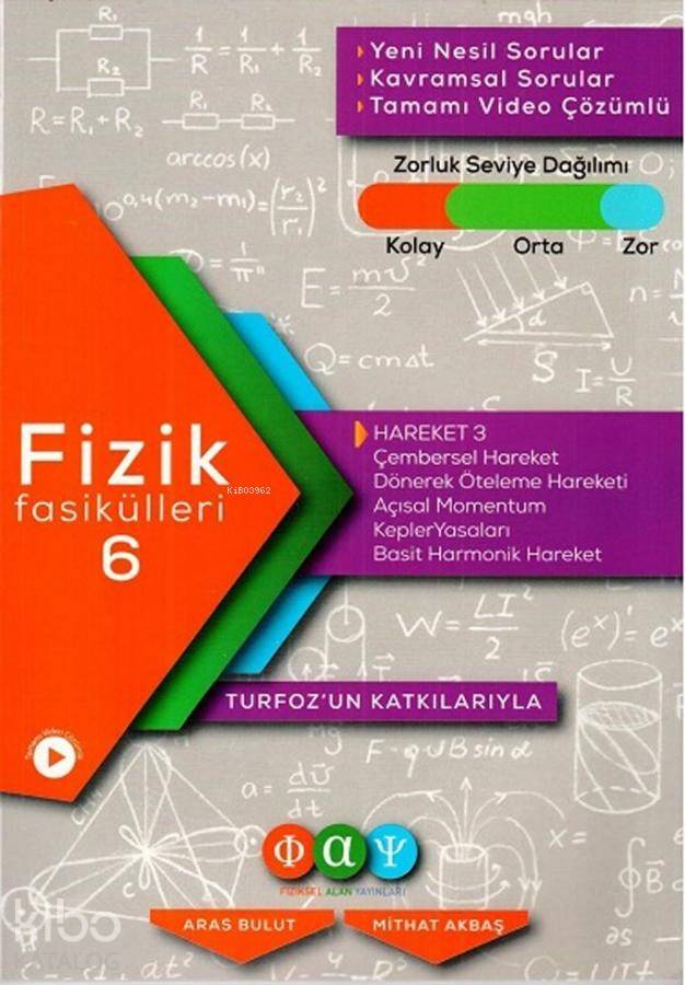 Fiziksel Alan Yayınları Fizik Fasikülleri 6 Hareket 3 Fiziksel Alan 