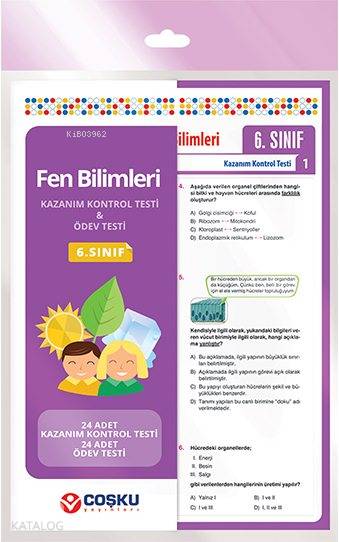 6. Sınıf Fen Bilimleri Konu Testi; 24 KKT & 24 ÖT