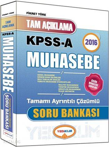 KPSS A Grubu Muhasebe Tam Açıklamalı Soru Bankası