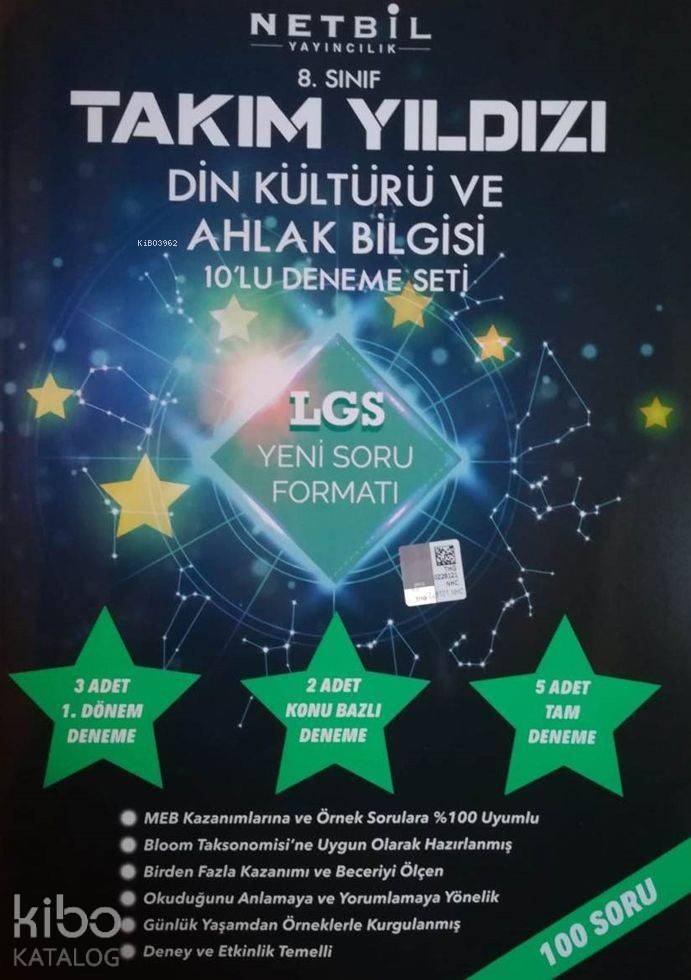 Netbil Yayınları 8. Sınıf LGS Din Kültürü ve Ahlak Bilgisi Takım Yıldızı 10 lu Deneme Seti Netbil 