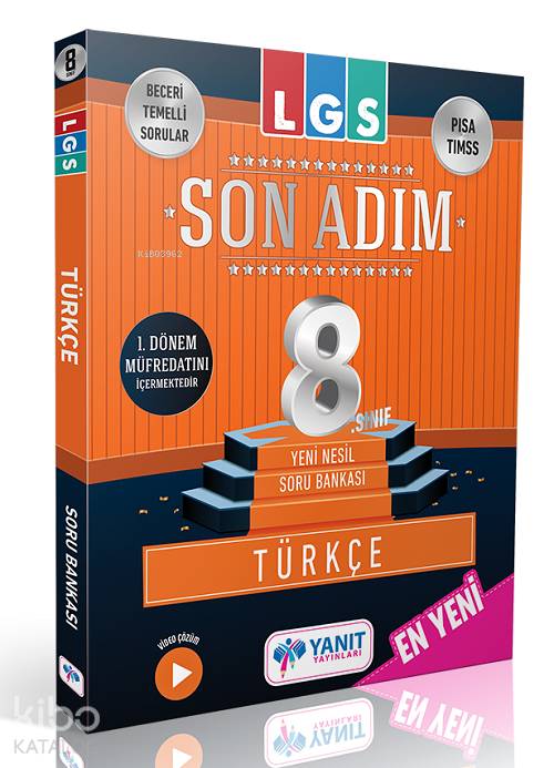 Yanıt Yayınları 8. Sınıf 1. Dönem LGS Türkçe Son Adım Yeni Nesil Soru Bankası En Yeni Yanıt 